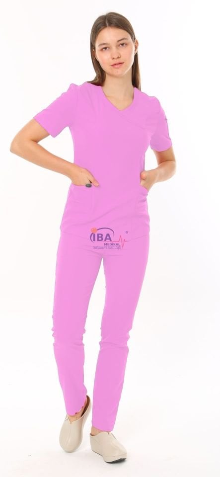 I-Soft Slim Fit Likralı Takım Pembe