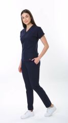 İ-Platinum Viskon Likralı Takım S-40 Beden - Lacivert