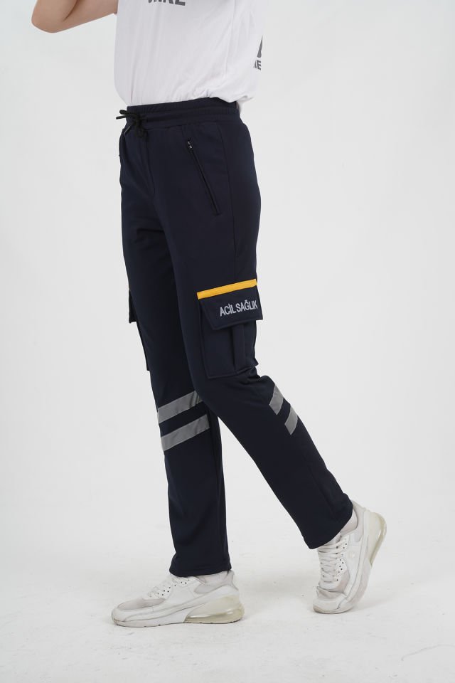 Kışlık 112 Acil Sağlık Lacivert Likralı Eşofman Pantolon (Unisex)
