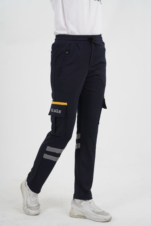 Kışlık 112 Acil Sağlık Lacivert Likralı Eşofman Pantolon (Unisex)