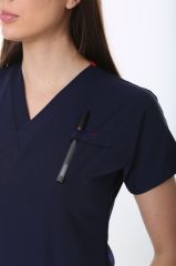 İ-Platinum Viskon Likralı Takım M-42 Beden - Lacivert