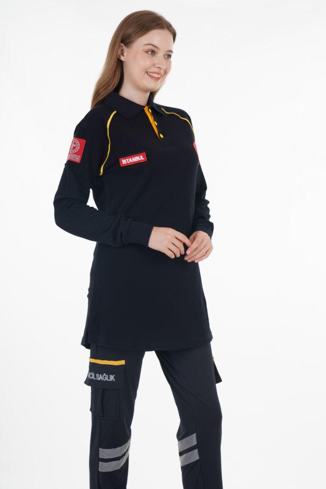 Yeni 112 Acil Sağlık Tunik Lacivert Lacost T-shirt