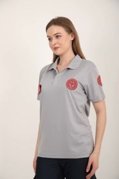 112 Acil Sağlık Comfort Polo Yaka Açık Füme T-shirt (Unisex-Fileli)