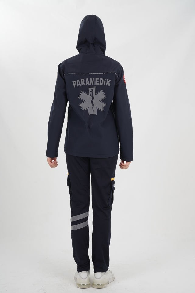 Yeni Paramedik Lacivert Shoftshell Mont (Su Geçirmez-Unisex)