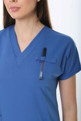 İ-Platinum Viskon Likralı Takım S-40 Beden - Petrol Mavisi