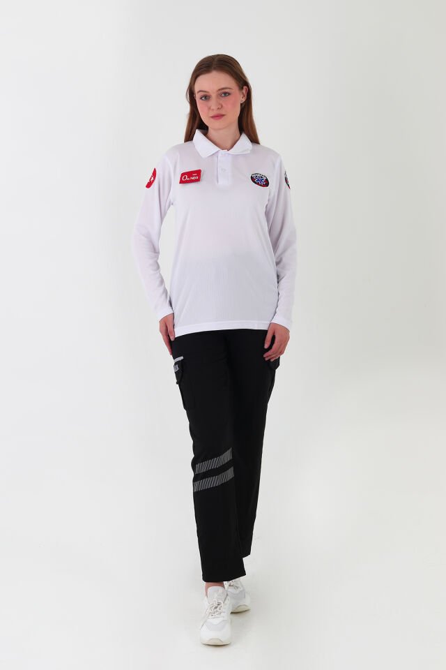 Yeni Paramedik Beyaz Uzun Kollu Comfort T-shirt (Unisex-Fileli)