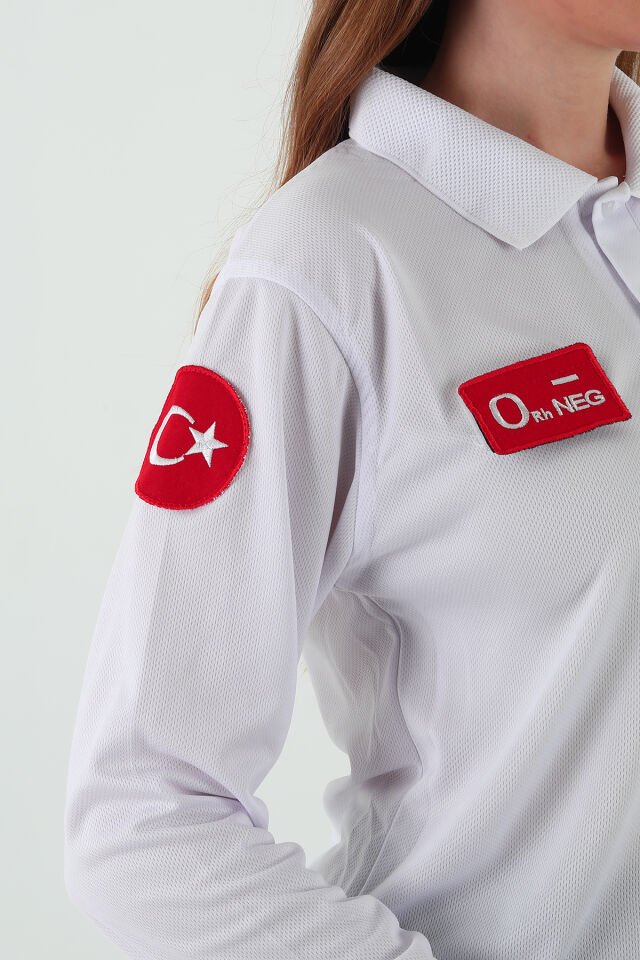 Yeni Paramedik Beyaz Uzun Kollu Comfort T-shirt (Unisex-Fileli)