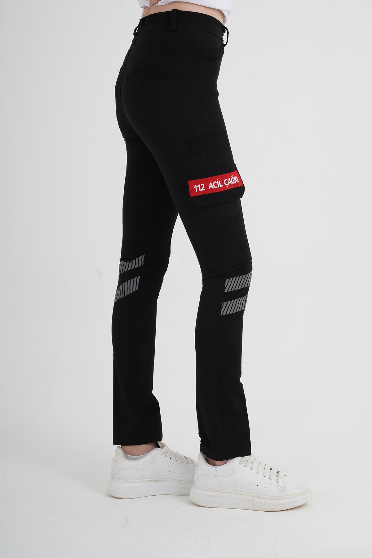 Yeni Acil Çağrı Merkezi Siyah Outdoor Likralı Pantolon (Unisex)