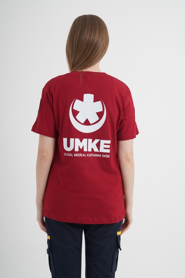 Yeni UMKE Penye Bordo T-shirt (Unisex)