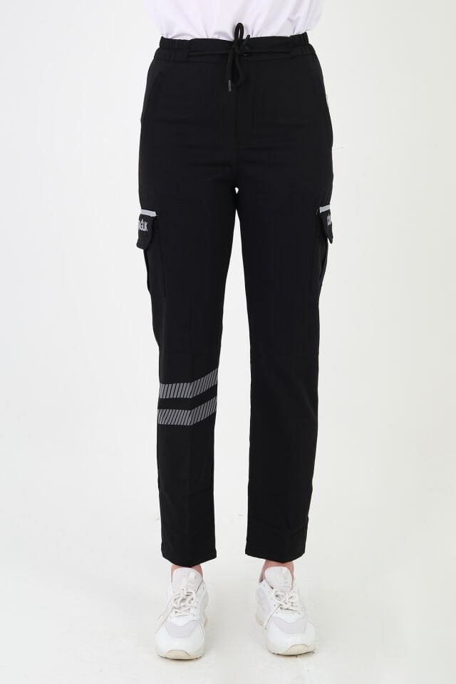 Yazlık 112 Acil Sağlık Siyah Premium Likralı Pantolon (Unisex)