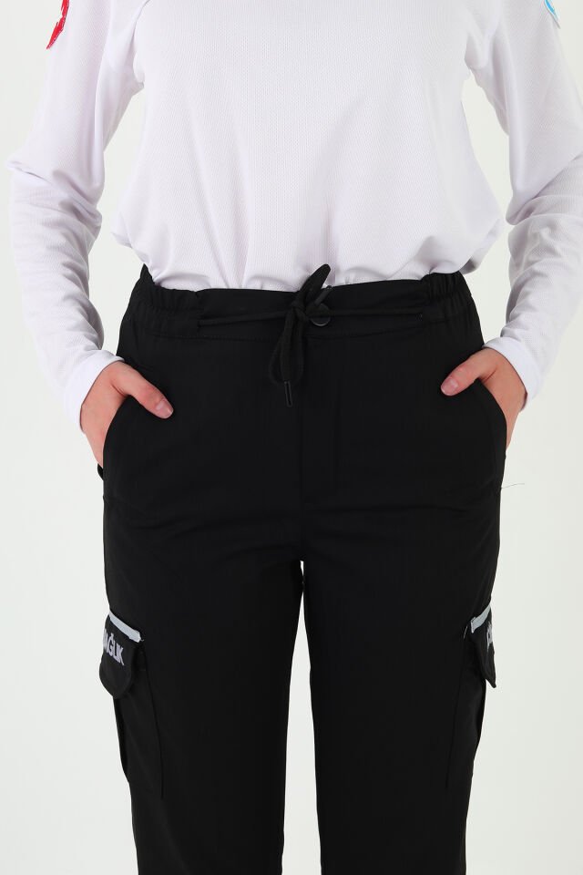 Yeni 112 Acil Sağlık Siyah Yazlık Premium Likralı Pantolon (Unisex)
