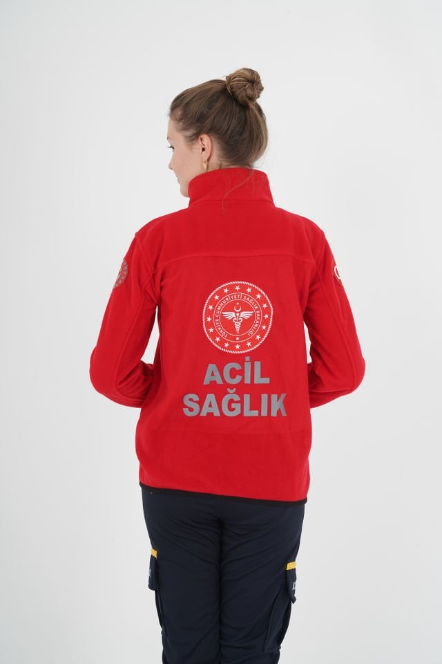Yeni 112 Acil Sağlık Kırmızı Polar (Unisex)