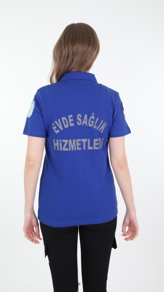 Evde Sağlık Sax Mavisi Uzun Kollu Lacost T-shirt (Unisex)