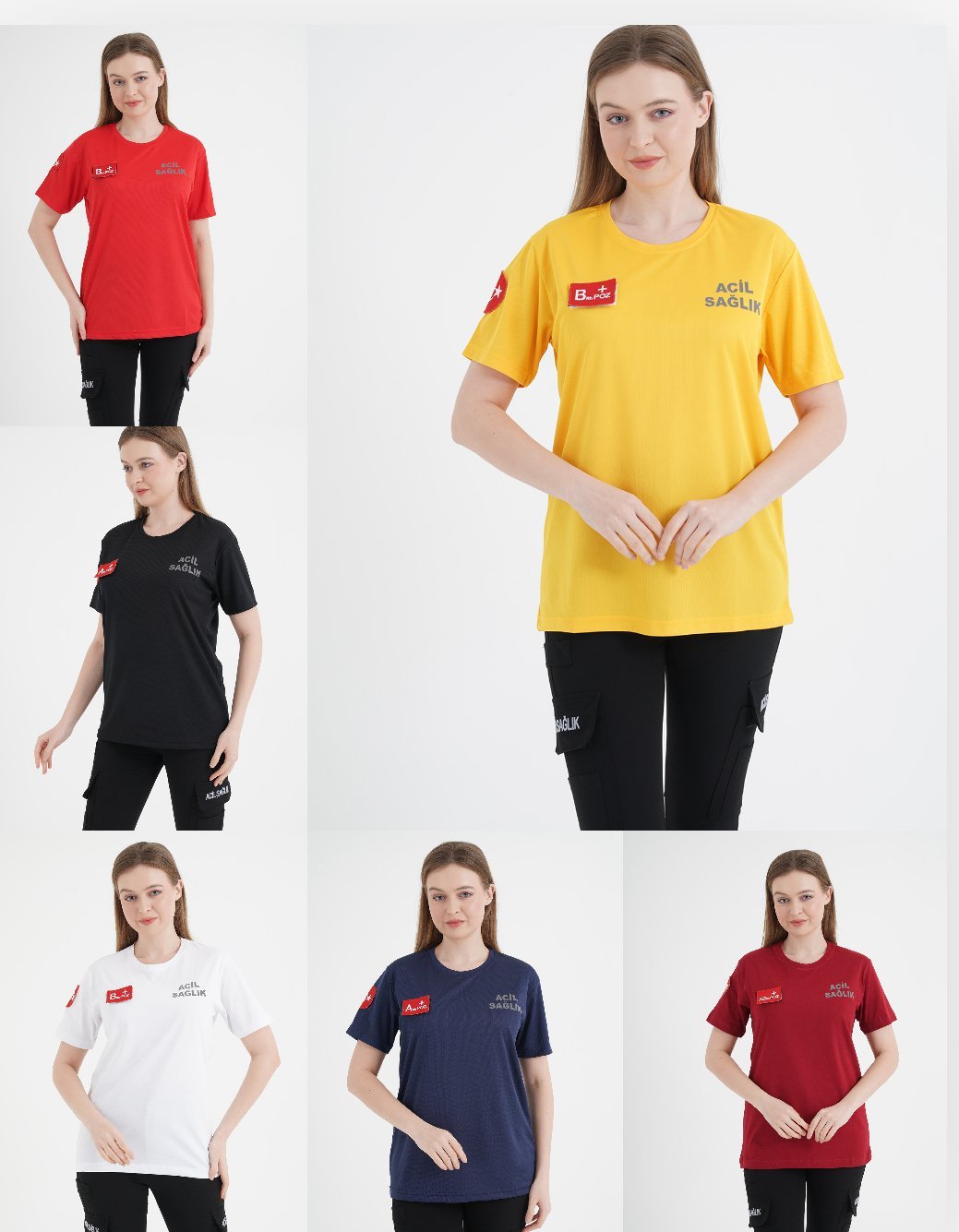 Acil Sağlık Sıfır Yaka Comfort T-shirt (Fileli-Unisex)