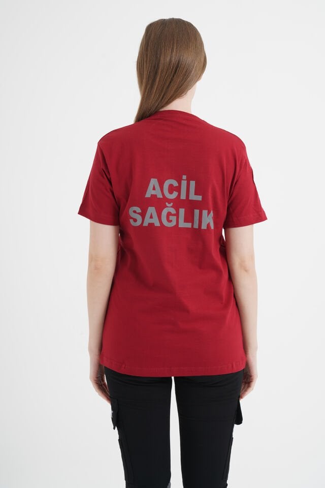 Acil Sağlık Sıfır Yaka Comfort T-shirt (Fileli-Unisex)