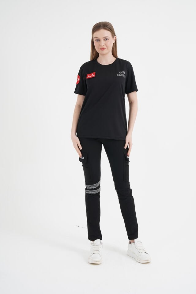 Acil Sağlık Sıfır Yaka Comfort T-shirt (Fileli-Unisex)