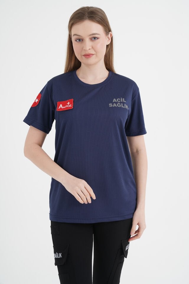 Acil Sağlık Sıfır Yaka Comfort T-shirt (Fileli-Unisex)