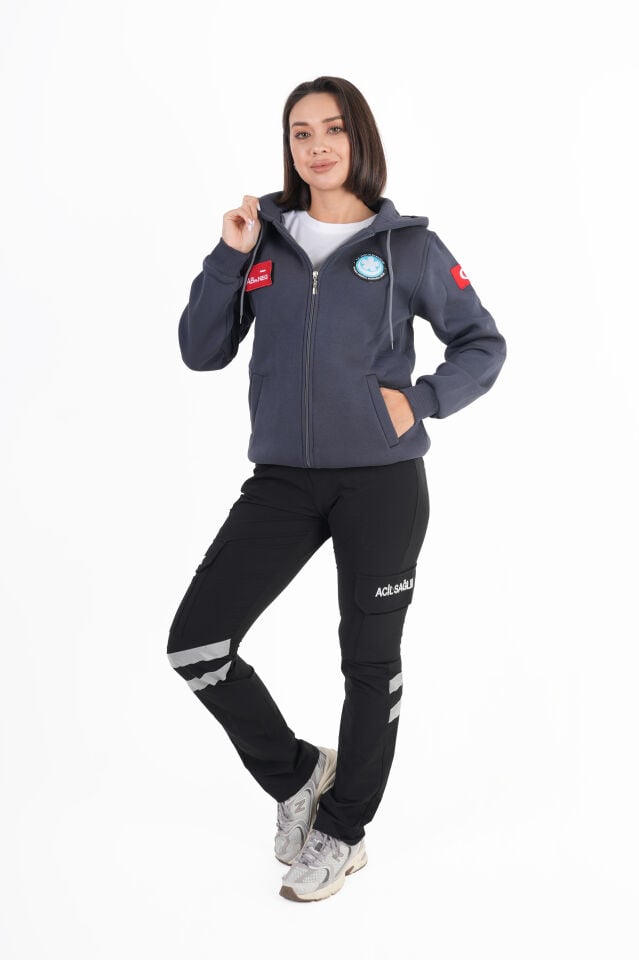 UMKE Füme Kapşonlu Polar (Unisex)