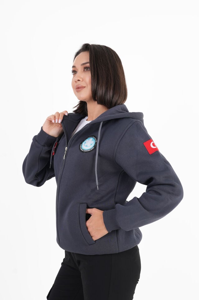 UMKE Füme Kapşonlu Polar (Unisex)