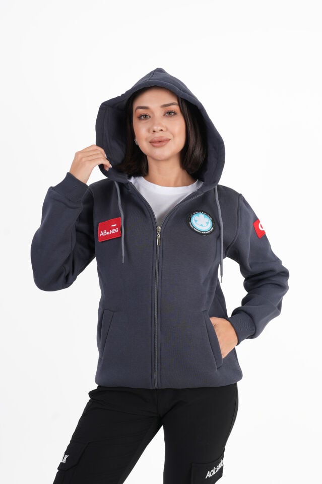 UMKE Füme Kapşonlu Polar (Unisex)