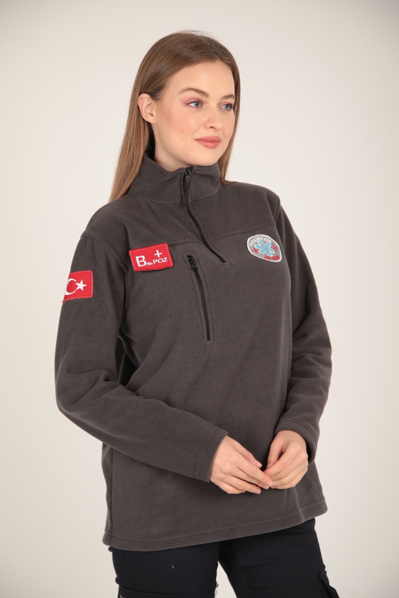 Yeni Füme Fermuarlı Paramedik Swit (UNİSEX)