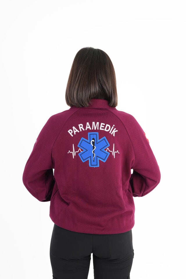 Paramedik Bordo Fermuarlı Swit (Reglan Kol-Unisex)