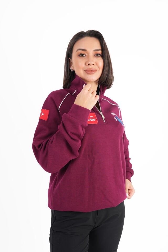 Paramedik Bordo Fermuarlı Swit (Reglan Kol-Unisex)