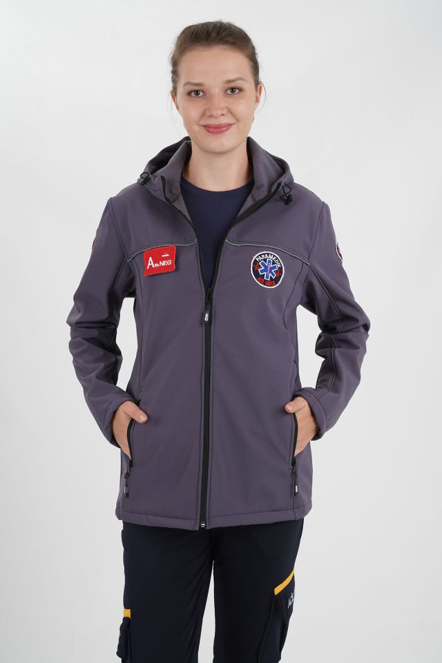Yeni Paramedik Füme Shoftshell Mont (Su Geçirmez-Unisex)