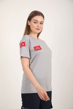 Yeni Paramedik Açık Füme Sıfır Yaka Comfort T-shirt(Unisex-Fileli)