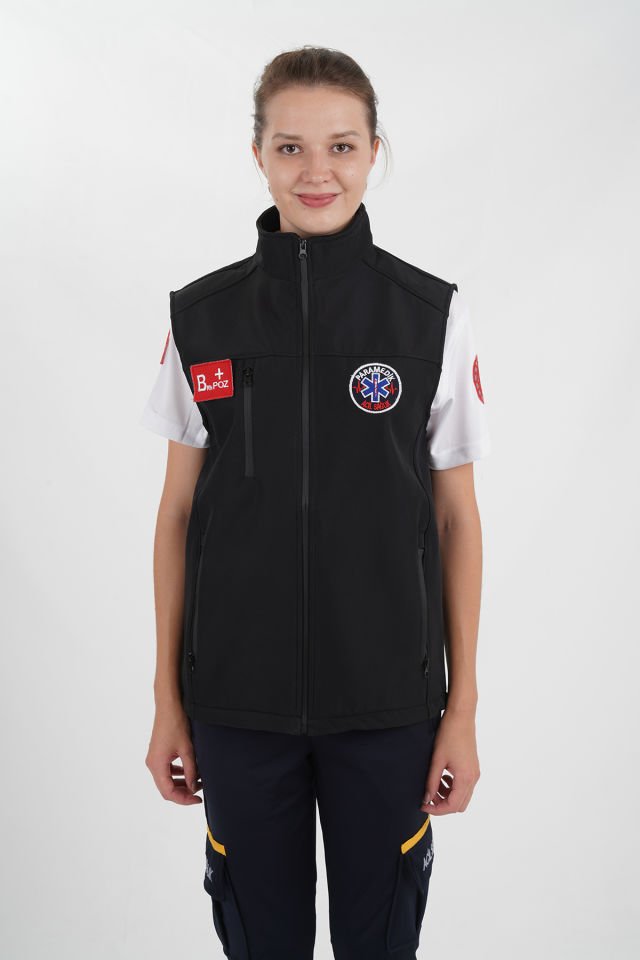Yeni Paramedik Siyah Yelek (Unisex)