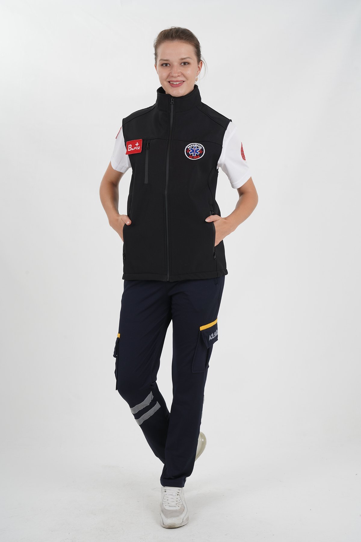 Yeni Paramedik Siyah Yelek (Unisex)