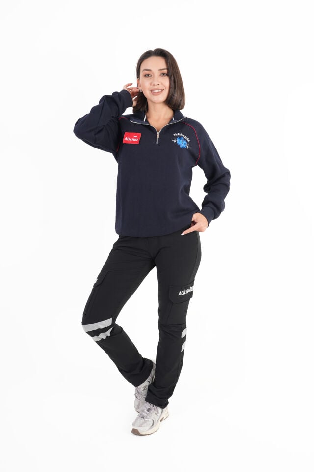 Paramedik Lacivert Fermuarlı Swit (Reglan Kol-Unisex)