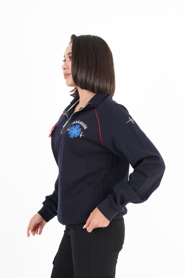 Paramedik Lacivert Fermuarlı Swit (Reglan Kol-Unisex)