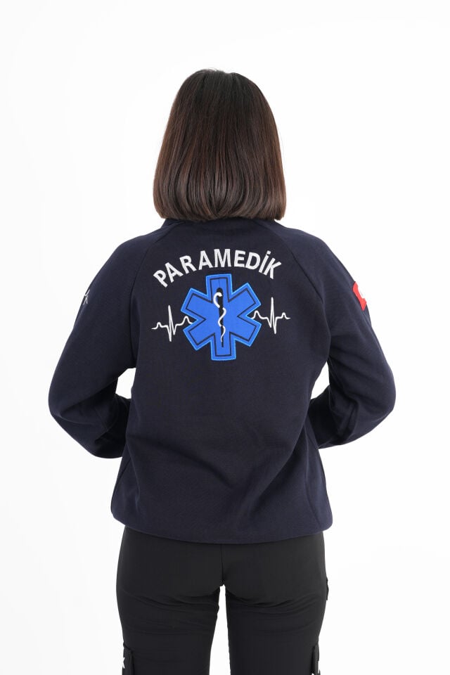Paramedik Lacivert Fermuarlı Swit (Reglan Kol-Unisex)