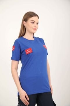 Yeni 112 Acil Sağlık Sax Mavisi Penye T-shirt (Unisex)