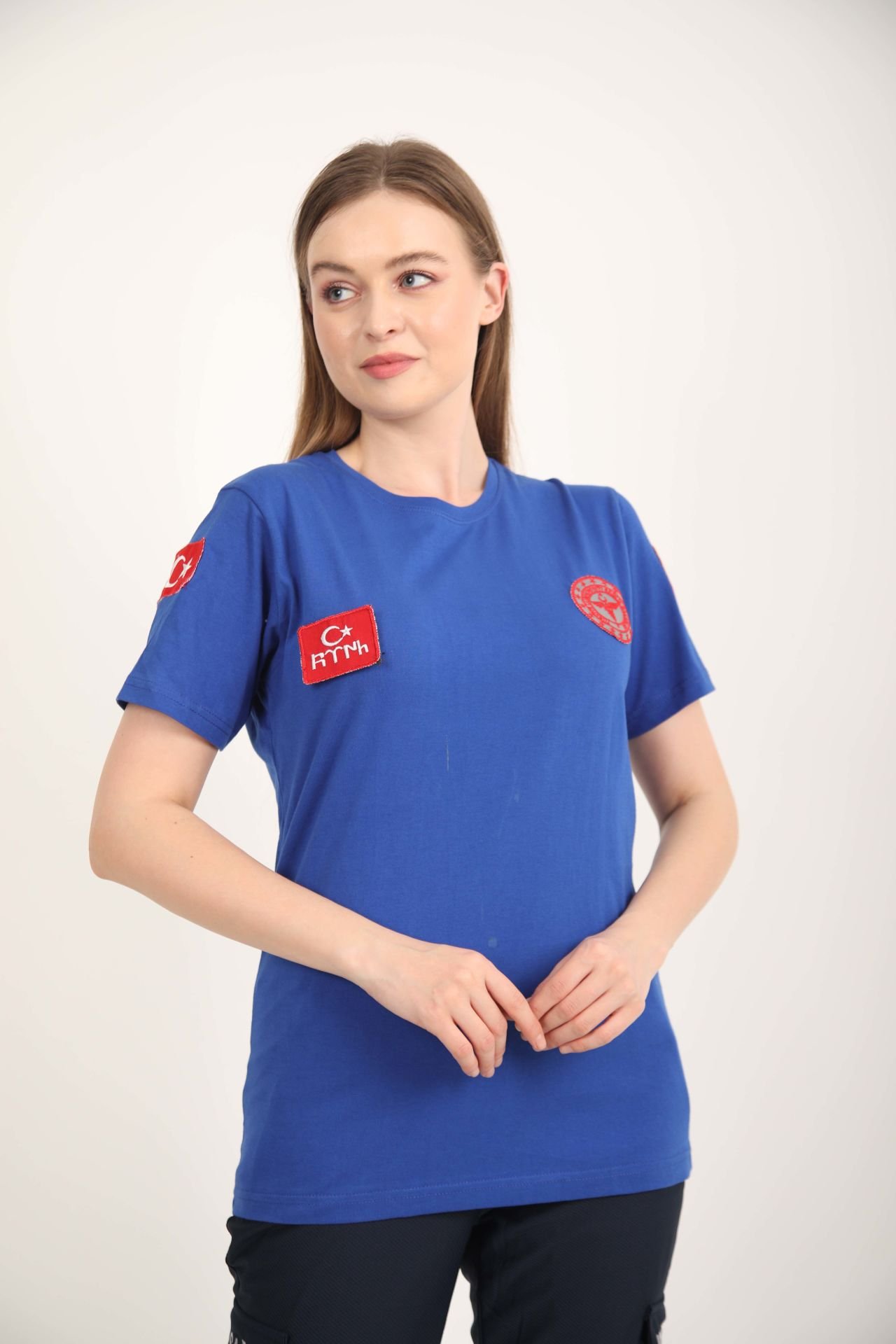 Yeni 112 Acil Sağlık Sax Mavisi Penye T-shirt (Unisex)