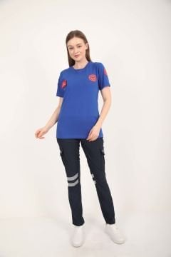 Yeni 112 Acil Sağlık Sax Mavisi Penye T-shirt (Unisex)