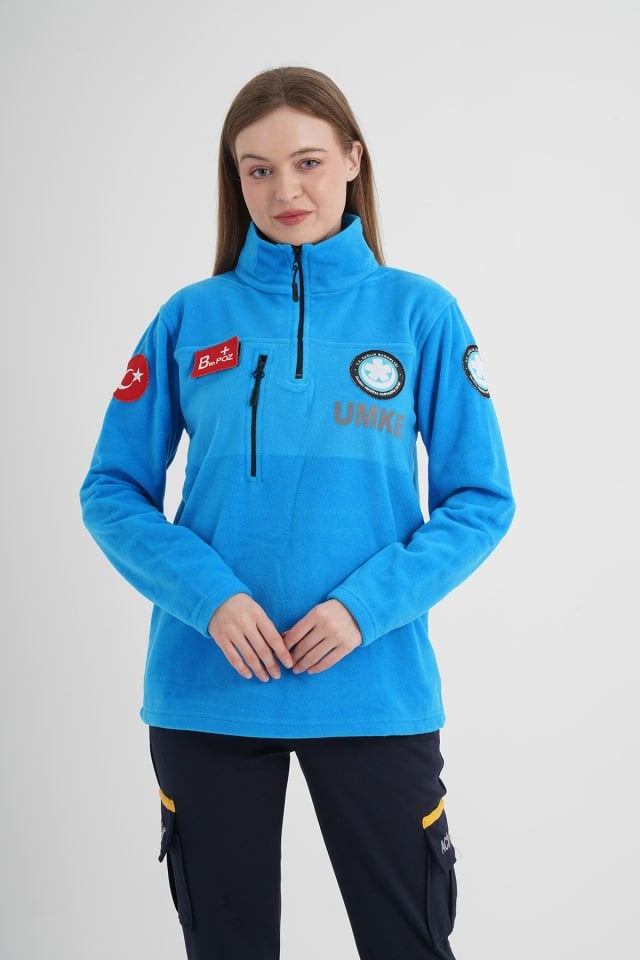 UMKE Turkuaz Fermuarlı Swit (Unisex)