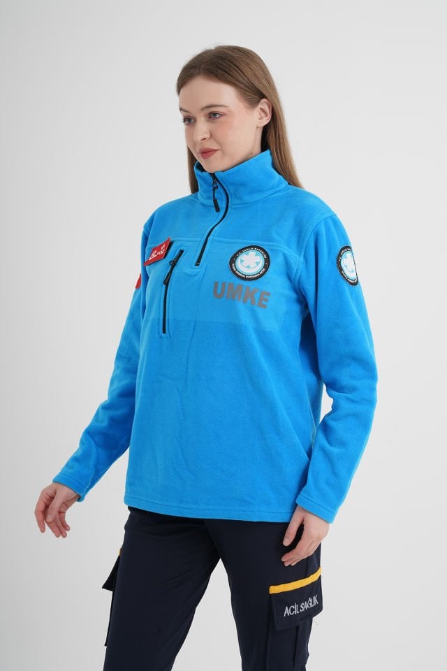 UMKE Turkuaz Fermuarlı Swit (Unisex)