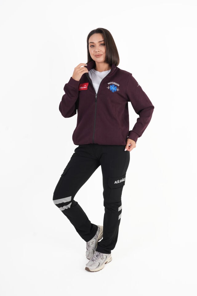 Paramedik Bordo Pike Kumaş Polar (Unisex)