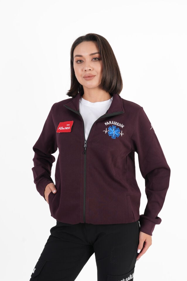 Paramedik Bordo Pike Kumaş Polar (Unisex)
