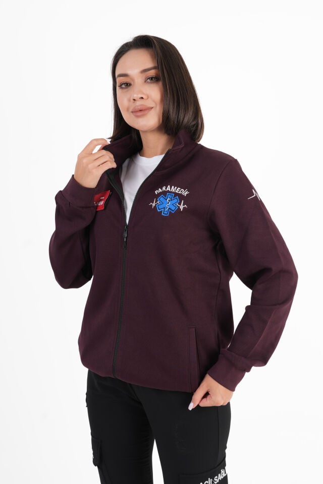 Paramedik Bordo Pike Kumaş Polar (Unisex)