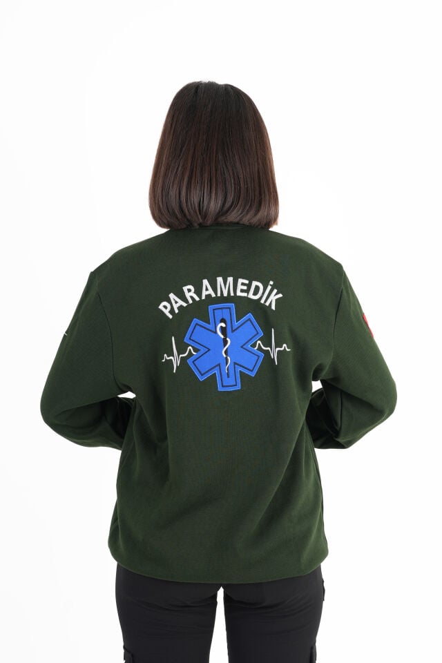 Paramedik Haki Yeşili Pike Kumaş Polar (Unisex)