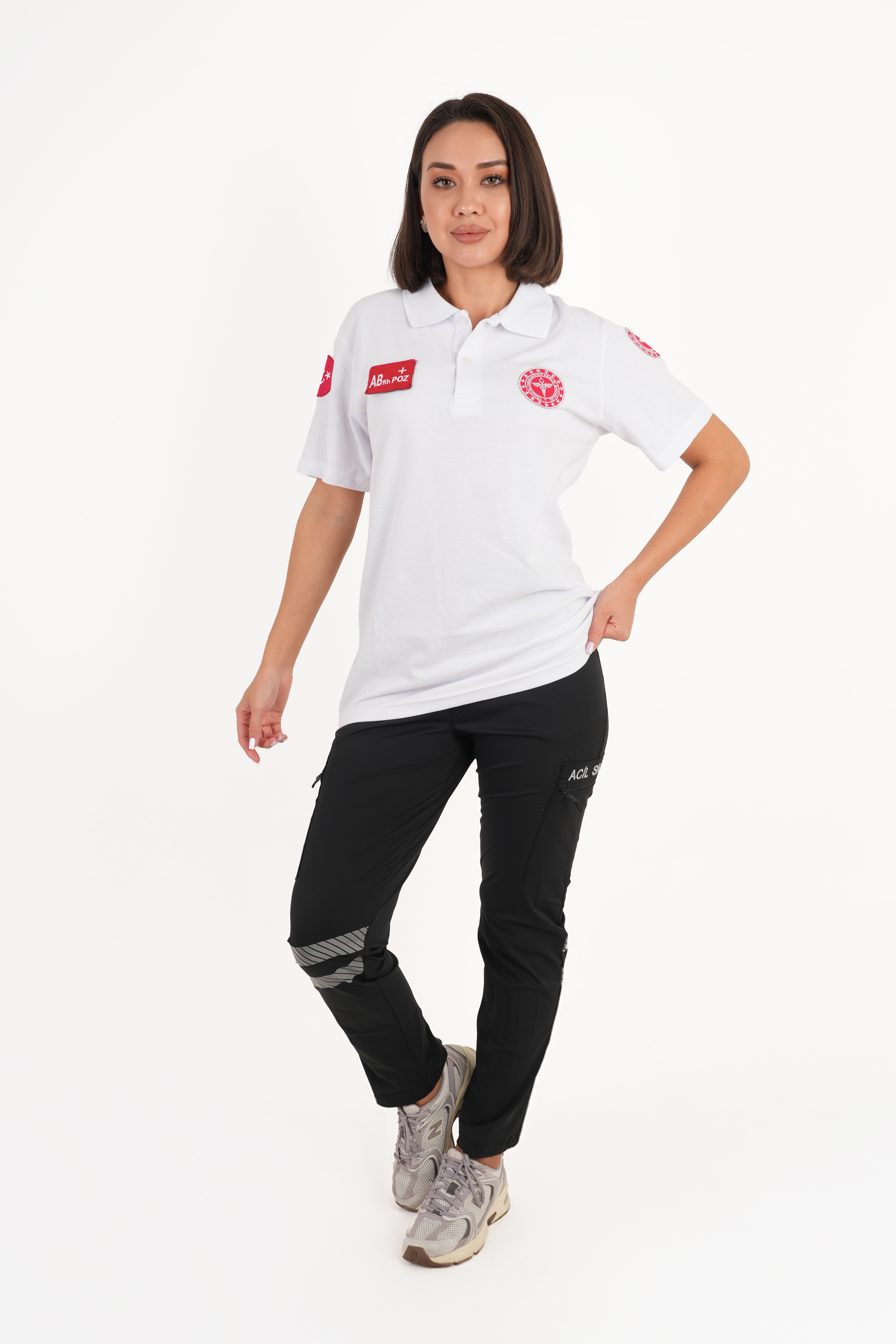 112 Acil Sağlık Beyaz Lacost T-shirt (Unisex)