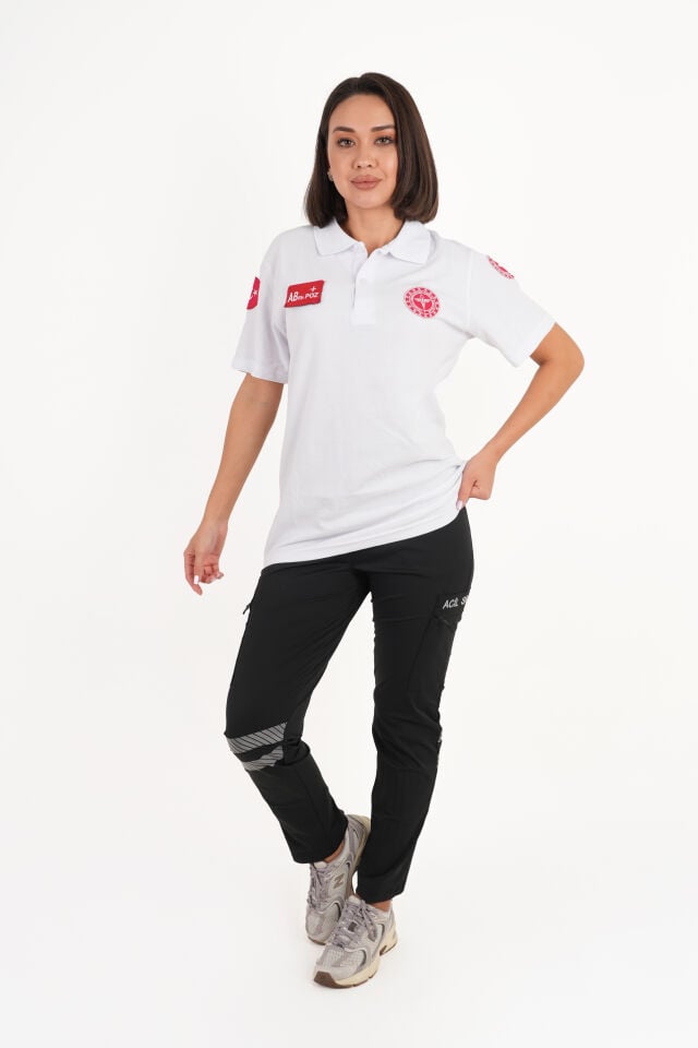 112 Acil Sağlık Beyaz Lacost T-shirt (Unisex)