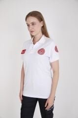 Yeni 112 Acil Sağlık Beyaz Lacost T-shirt (Unisex)