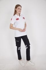 Yeni 112 Acil Sağlık Beyaz Lacost T-shirt (Unisex)