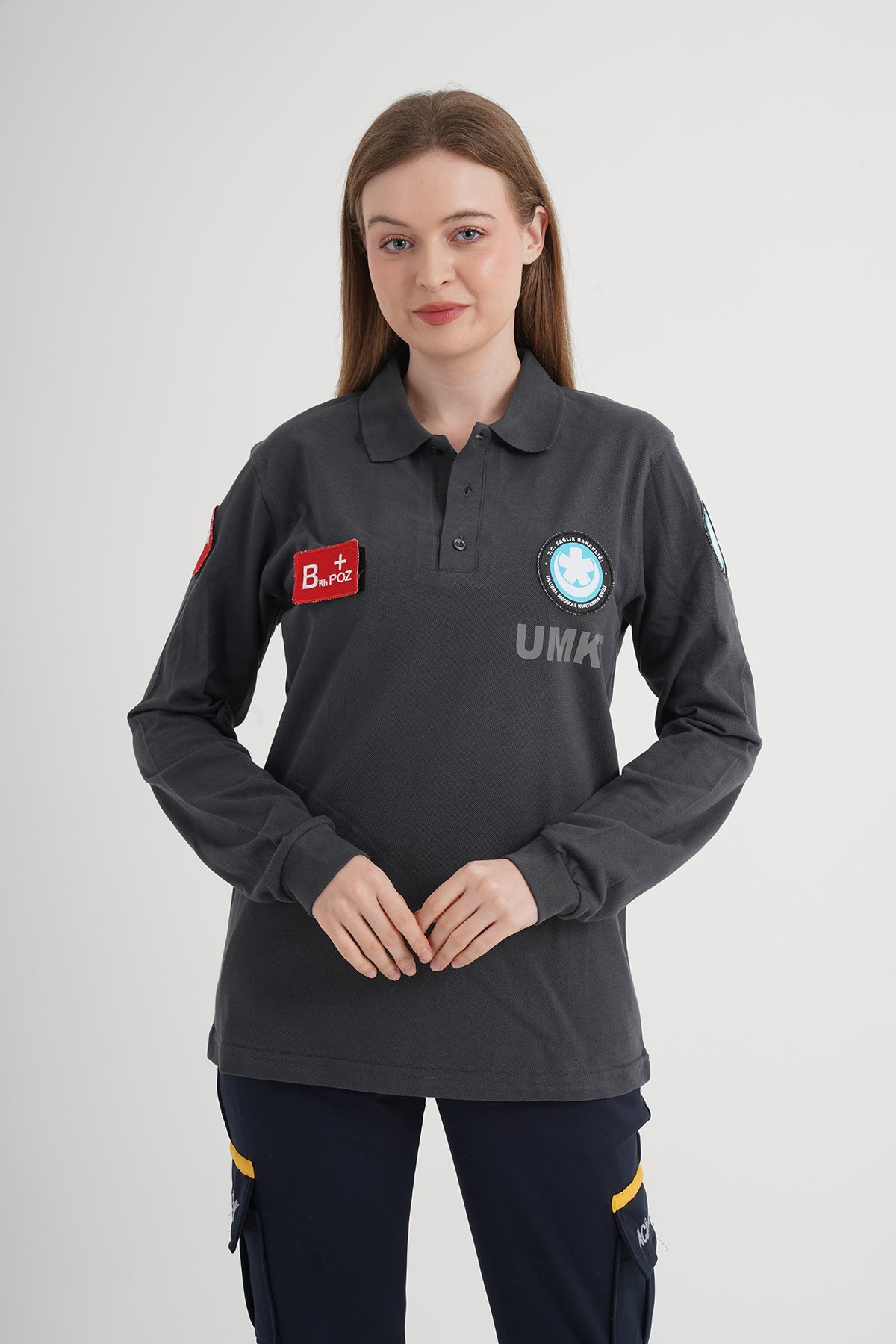 UMKE Füme Uzun Kollu Lacost T-shirt (Unisex)