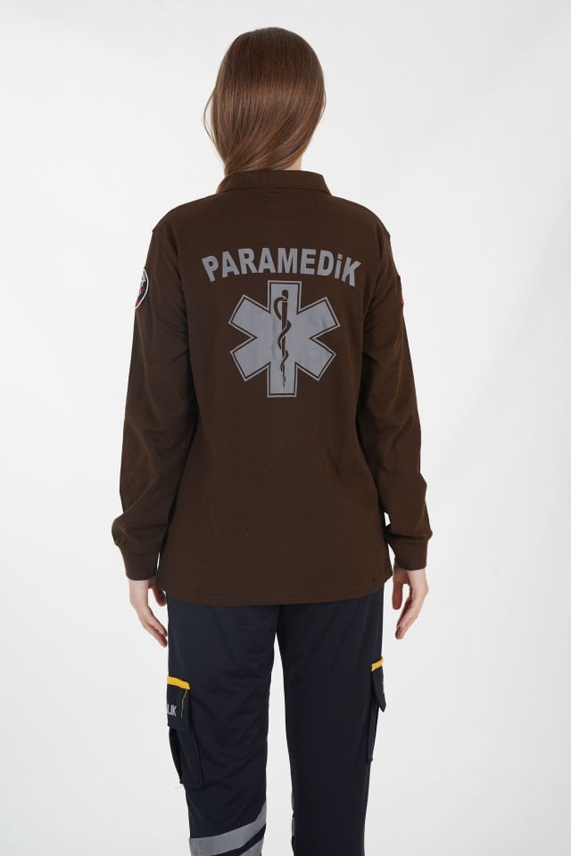 Yeni Paramedik Kahverengi Uzun Kollu Lacost T-shirt (Unisex)