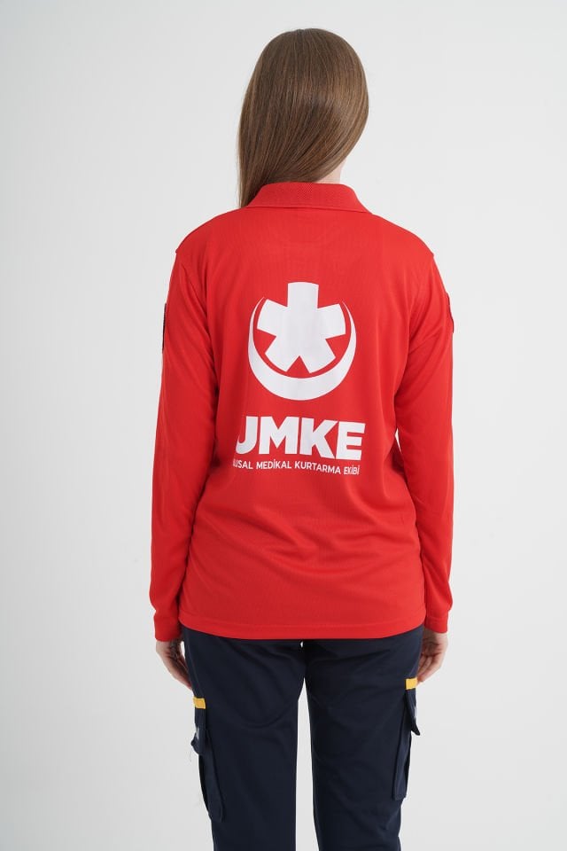Yeni UMKE Kırmızı Comfort Uzun Kollu T-shirt (Unisex)